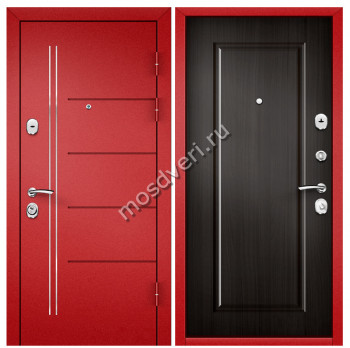 Красная входная дверь в квартиру KVD-25 - купить от производителя Мосдвери Красная входная дверь в квартиру KVD-25